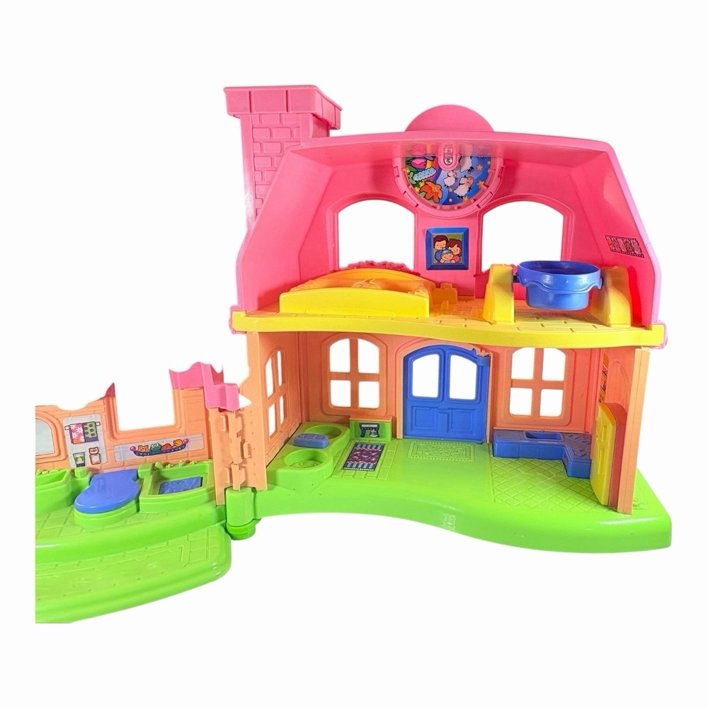 Fisher Price Little People House 2008 Happy Sounds Pink P3329 Mattel - Picture 5 of 9